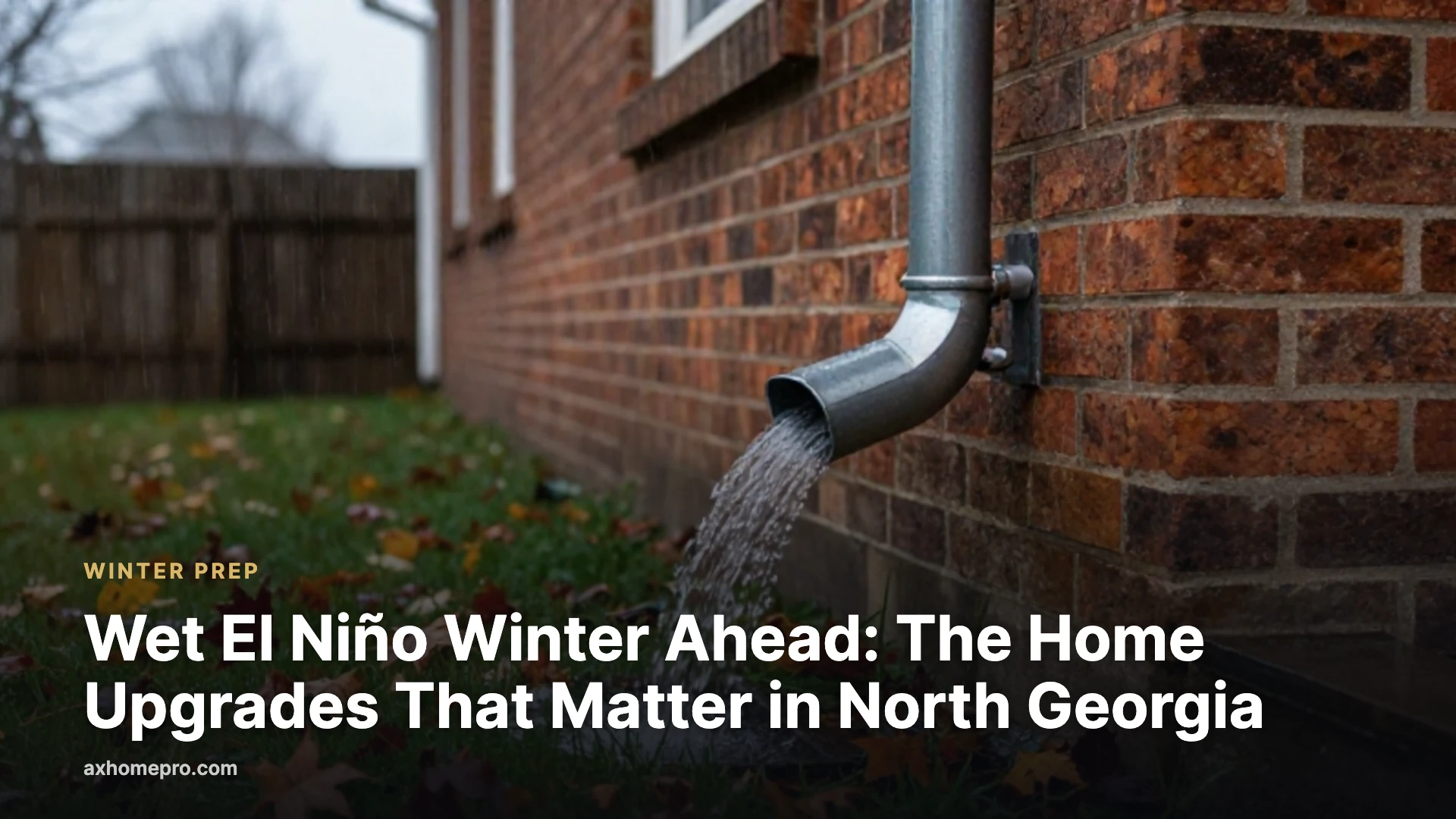 Wet El Niño Winter Ahead: The Home Upgrades That Matter in North Georgia